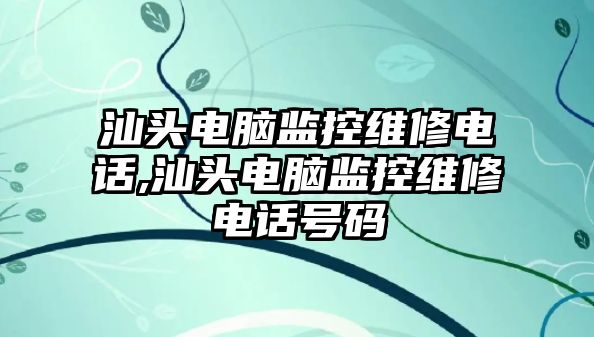 汕頭電腦監(jiān)控維修電話,汕頭電腦監(jiān)控維修電話號碼