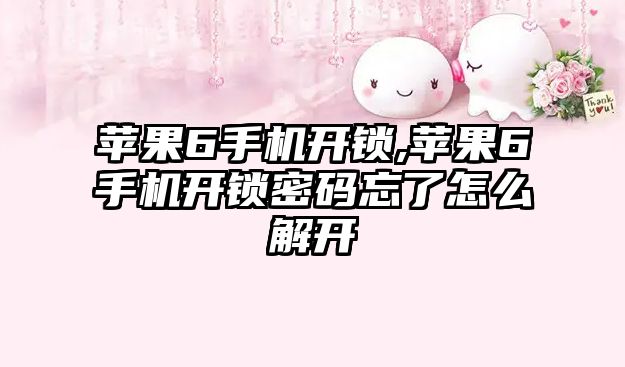 蘋果6手機(jī)開鎖,蘋果6手機(jī)開鎖密碼忘了怎么解開