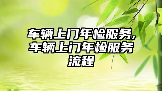 車輛上門年檢服務,車輛上門年檢服務流程