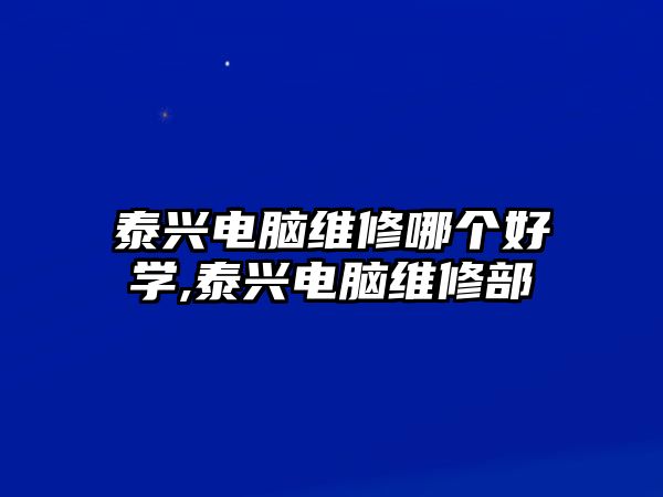 泰興電腦維修哪個好學,泰興電腦維修部