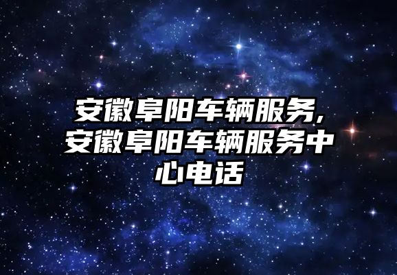 安徽阜陽車輛服務,安徽阜陽車輛服務中心電話