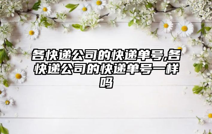 各快遞公司的快遞單號,各快遞公司的快遞單號一樣嗎