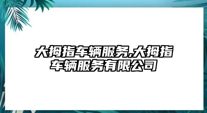 大拇指車輛服務,大拇指車輛服務有限公司