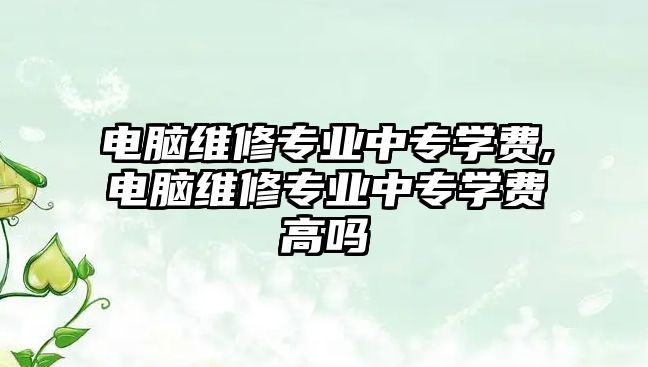 電腦維修專業中專學費,電腦維修專業中專學費高嗎