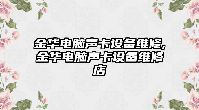 金華電腦聲卡設備維修,金華電腦聲卡設備維修店