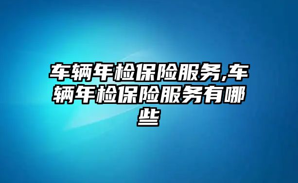 車輛年檢保險服務,車輛年檢保險服務有哪些