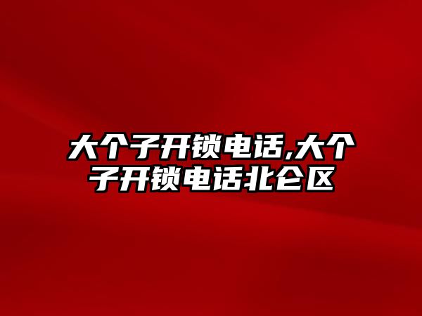 大個子開鎖電話,大個子開鎖電話北侖區