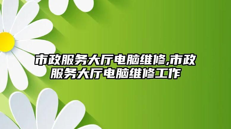 市政服務大廳電腦維修,市政服務大廳電腦維修工作