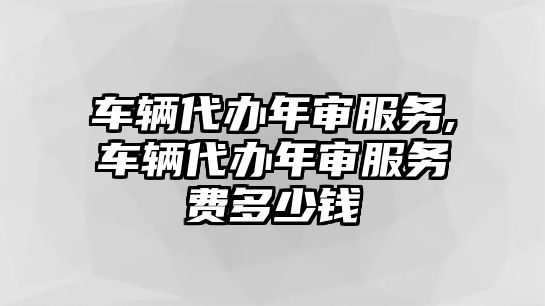 車輛代辦年審服務,車輛代辦年審服務費多少錢