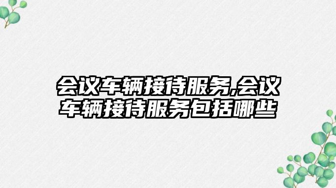 會議車輛接待服務,會議車輛接待服務包括哪些